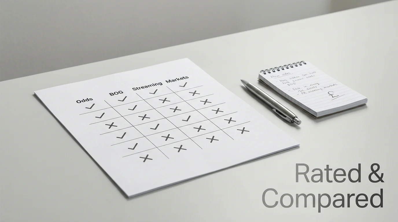 Comparison of UK bookmaker greyhound betting offers — rated on odds, BOG and live streaming